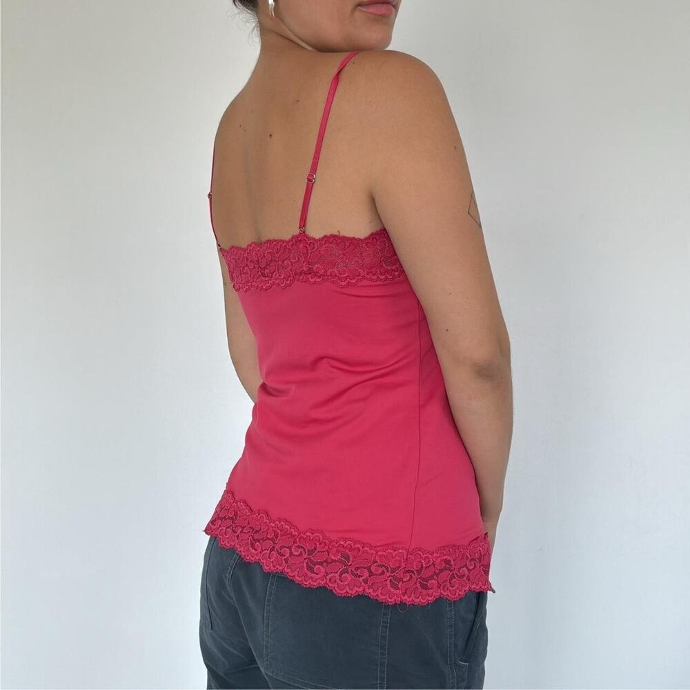 White House Black Market Women's Lace Cami Top Red Size M - Picture 2 of 8